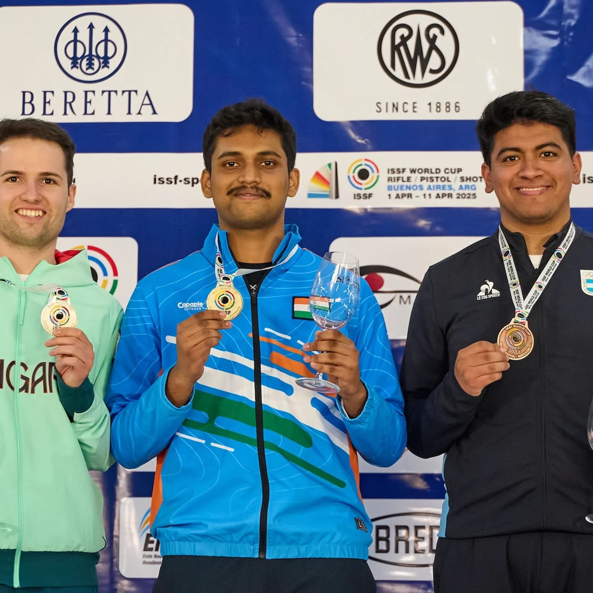 Julián Gutiérrez subió al podio en 10m Rifle de Aire Masculino y marcó un hito para el tiro deportivo argentino