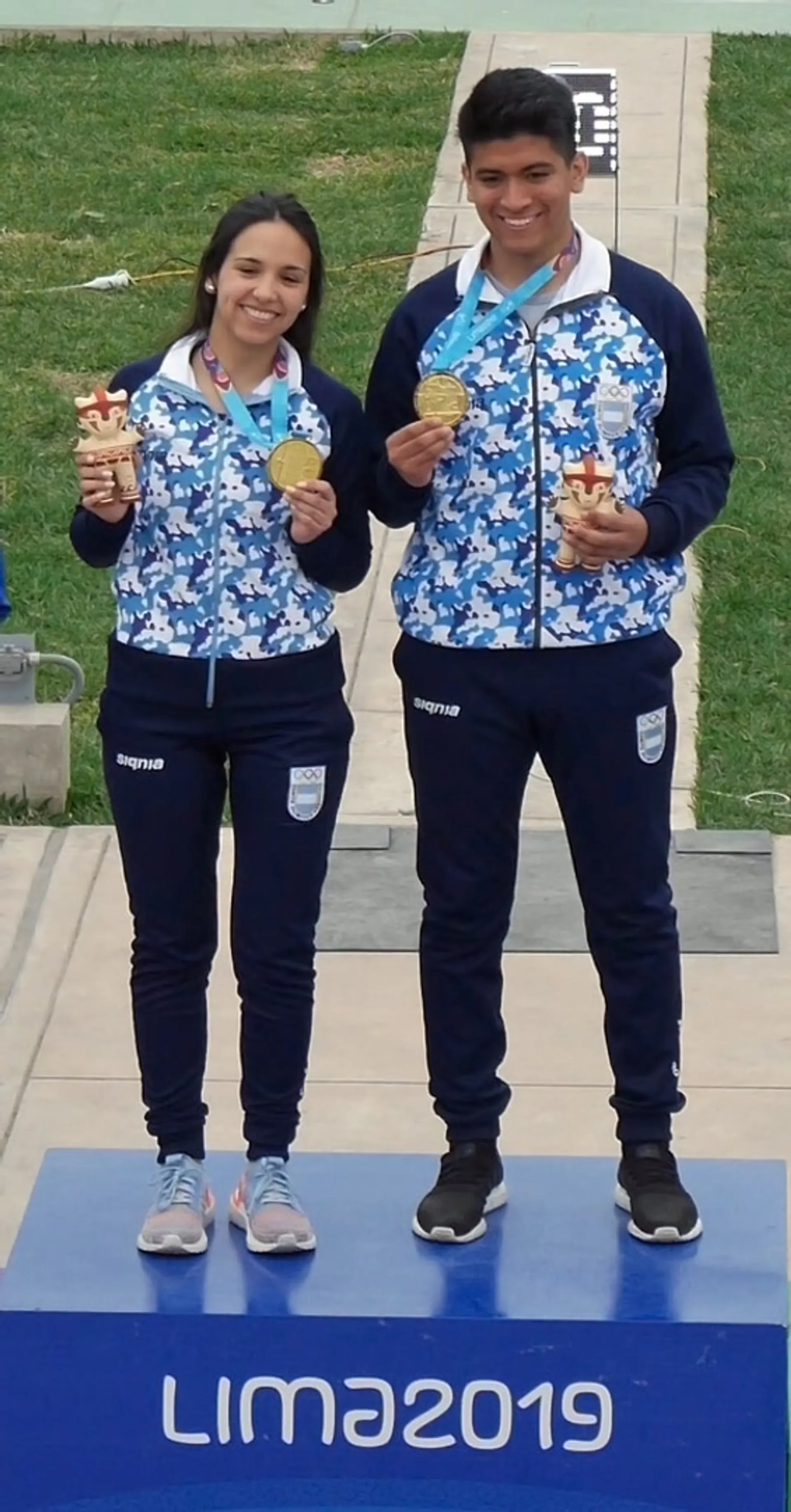 Fernanda y Juliian Oro Panamericanos Lima 2019 Rifle Mixto
